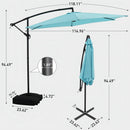 Ainfox 10ft Patio Umbrellas Offset Outdoor Umbrella Cantilever Hanging Umbrellas