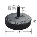Ainfox 10ft Led Light Bar Patio Umbrella With Umbrella Base  For Market,Yard,Lawn Etc