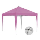 Ainfox 10 x 10 ft Pop-Up Canopy Tent Solar Power Led Light Portable Tailgating Party Tents