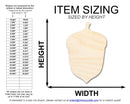 Unfinished Wood Acorn Shape | DIY Fall Forest Craft Cutout | Up to 36"