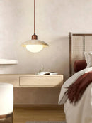 Travertine Glass Noah Disc Pendant Lamp