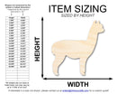 Unfinished Wood Alpaca Shape | DIY Animal Craft Cutout | Up to 36"
