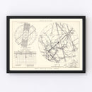Vintage Map of the Travis Air Force Base Vicinity, 1951