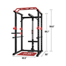 Rovix 1000LBS Multi-Functional Barbell Rack Squat Power Cage With Weight Bench (SAK35822)