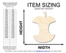 Unfinished Wood Apple Core Shape | DIY Fruit Craft | Up to 36"