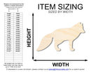 Unfinished Wood Arctic Fox Shape | Canine Craft Cutout | Wildlife | up to 46" DIY