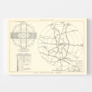 Vintage Map of the Altus Municipal Airport Vicinity, 1952