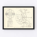 Vintage Map of the Altus Municipal Airport Vicinity, 1952