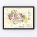 Vintage Map of Donaldson Air Force Base, 1952