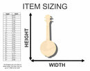 Unfinished Wood Banjo Shape - Craft - Music - up to 46" DIY