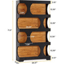 Black 71 Inch Tall Bookcase Modern Storage Display