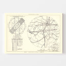 Vintage Map of the Godman Air Force Base Vicinity, 1951