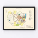 Vintage Map of Sewart Air Force Base, 1952
