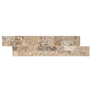Philadelphia Ledger 3D Panel 6"x24" Natural Travertine Wall Tile - Full Truckload split face one panel top view