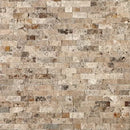 Philadelphia Ledger 3D Panel 6"x24" Natural Travertine Wall Tile - Full Truckload split-face multiple top view