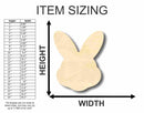 Unfinished Wood Easter Bunny Head Shape - Craft - up to 46" DIY