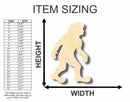 Unfinished Wood Bigfoot Shape - Craft - up to 46" DIY