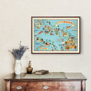 Vintage Map of Hawaii 1935