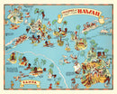 Vintage Map of Hawaii 1935