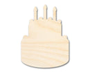 Unfinished Wood Birthday Cake Shape | DIY Craft Cutout | Up to 36"