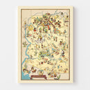 Vintage Map of Arizona 1935