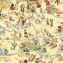 Vintage Map of Arizona 1935