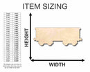 Unfinished Wood Boxcar Train Shape - Craft - up to 46" DIY