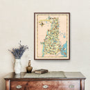 Vintage Map of New Hampshire 1935