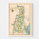 Vintage Map of New Hampshire 1935