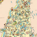 Vintage Map of New Hampshire 1935