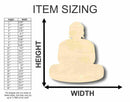 Unfinished Wood Buddha Shape - Religion - Craft- up to 46" DIY