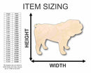 Unfinished Wood Bulldog Shape - Animal - Pet - Craft - up to 46" DIY