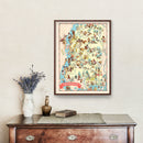 Vintage Map of Mississippi 1935