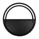 Floating Half Moon Metal Wall Planter – Onyx Black 45cm