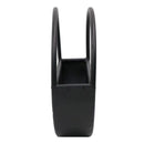 Floating Half Moon Metal Wall Planter – Onyx Black 35cm