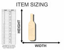 Unfinished Wood Wine Bottle Shape - Craft - up to 46" DIY