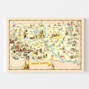 Vintage Map of South Dakota 1935