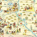 Vintage Map of South Dakota 1935