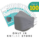 [100PCS] KN Flax KF94 Gray Mask Made in Korea | FDA Regd.