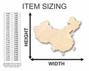 Unfinished Wood China Shape - Countries - Craft - up to 46" DIY
