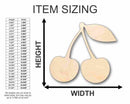 Unfinished Wood Cherry Shape - Fruit - Craft - up to 46" DIY