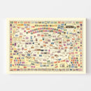 Vintage Map of United States Map of Stamps, 1947
