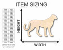 Unfinished Wood Cheetah Shape - Animal - Wildlife - Craft - up to 46" DIY