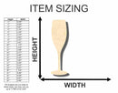 Unfinished Wood Champagne Glass Shape - Party Decor - Craft - up to 46" DIY