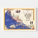Vintage Map of Dalmatia Italy, 1938