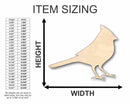 Unfinished Wood Cardinal Shape - Animal - Wildlife - Craft - up to 46" DIY