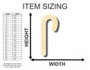 Unfinished Wood Candy Cane Shape - Christmas - Craft - up to 46" DIY