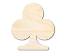 Unfinished Wood Club Shape | DIY Playing Cards Craft Cutout | Up to 36"
