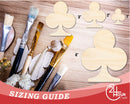 Unfinished Wood Club Shape | DIY Playing Cards Craft Cutout | Up to 36"