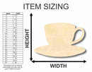 Unfinished Wood Cup of Tea Shape - Kitchen - Craft - up to 46" DIY